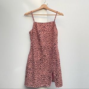 by the way. Pink Leopard Print Mini Dress